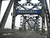 The Friendship Bridge across Danube connects Bulgaria with Romania