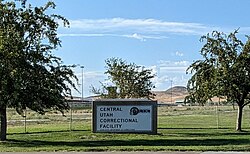 Entrance sign at Central Utah Correctional Facility.jpg