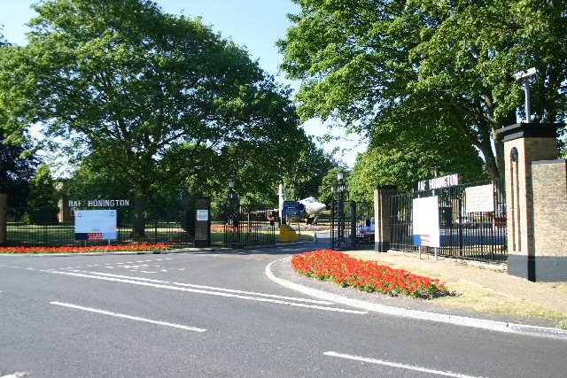 The main entrance to RAF Honington.