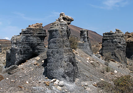 Erosion of tephra layers Lanzarote