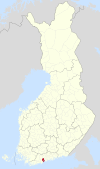 Esbo / Espoo Finlandiako mapan
