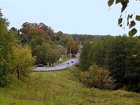 La E262 près de la frontière entre la Lettonie et la Lituanie