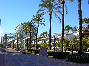 Bioclimatic sphere of the Seville Expo '92. Expo Seville 1992 en 2007.JPG