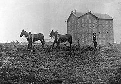 Old Main, c. 1855 Farmer's High School and Old Main.jpg