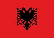 Flag of Albania (1992–2002)