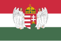 Flag of Hungary (1896-1915; angels; 3-2 aspect ratio).svg