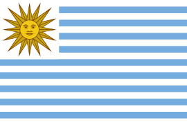 Druhá vlajka Uruguaye.