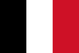 Флаг Римской республики представлял собой флаг Франции с чёрной полосой вместо синей.