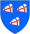 Arms of Forbes (Lord Forbes, Scotland): Azure, three bear's heads couped argent muzzled gules