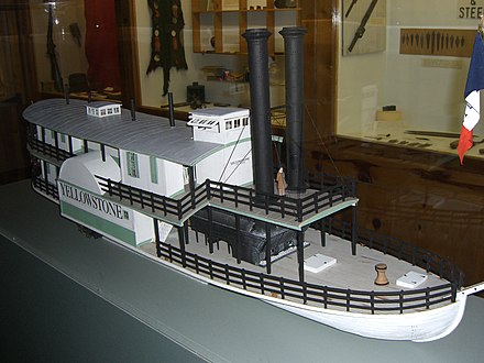 Model of Steamboat "Yellowstone", Museum of the Fur Trade, Nebraska, USA Fur trade museum yellowstone steamboat.jpg