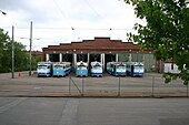 Трамваї M25 у депо Гордагаллен