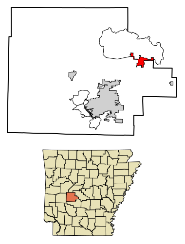 File:Garland County Arkansas Incorporated and Unincorporated areas Fountain Lake Highlighted 0524700.svg
