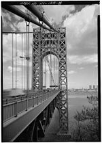 George Washington Bridge New York roadway and tower.jpg