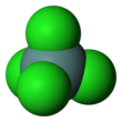 Germaniumtetrachlorid - raumfüllendes Modell