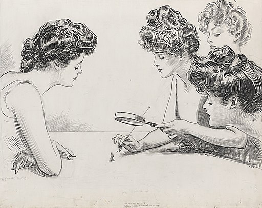 Gibson Girls Magnifying Glass by Charles Dana Gibson