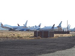 The Phoenix-Goodyear Airport "bone-yard" where planes no longer in use are kept Goodyear-Phoenix Goodyear Airport-Boneyard-1941.JPG