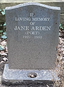 Grave of Jane Arden in Highgate Cemetery (west side)