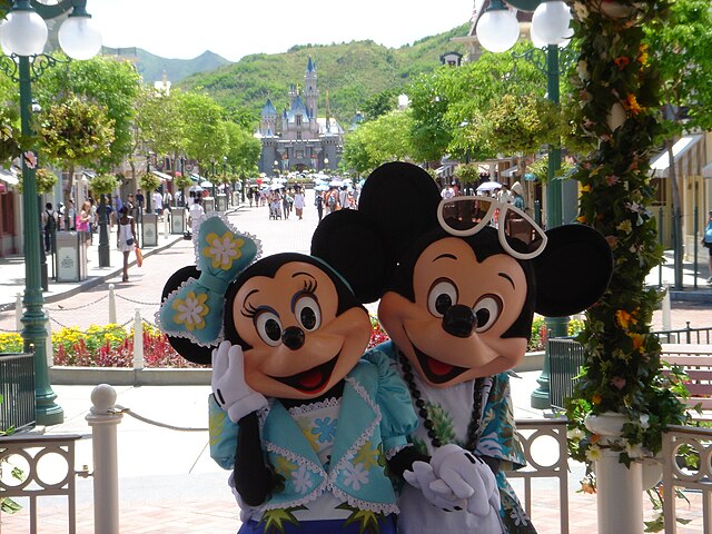 Minnie and Mickey at Hong Kong Disneyland