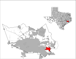 Location in Harris County in the state of ٹیکساس