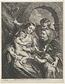 Schelte Adamsz. Bolswert naar Peter Paul Rubens, De heilige familie met distelvink en Anna en Johannes de doper, Rijksmuseum Amsterdam