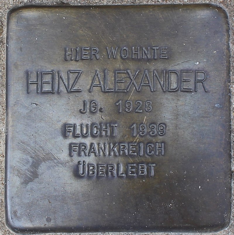 Stolperstein für Heinz Alexander