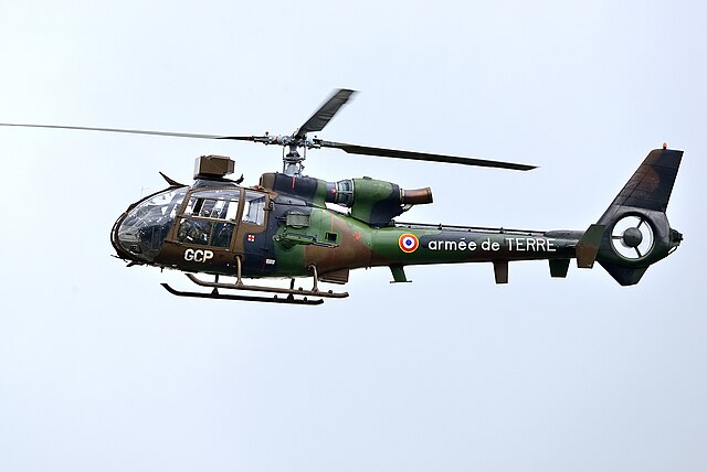 An Aérospatiale Gazelle operated by the French Army Light Aviation