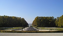 Vista dos jardins do castelo