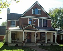 The Hulse-Daughters House in Manhattan Kansas which Sherow and his wife renovated and turned into a bed and breakfast Hulse-Daughters House Manhattan Kansas.jpg