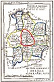 Map of Departement of Ille-Vilaine, centered on Rennes (1793)