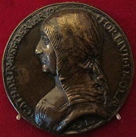 Italia, caterina riario di forlì, riproduzione della medaglia del 1488 ca..JPG
