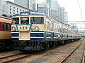 前照灯が「チクビーム」化されたJR東日本豊田車両センターの115系電車(訓練車)。通称「陥没チクビーム」