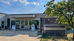 Besökscenter vid Jamaica Bay Wildlife Refuge.