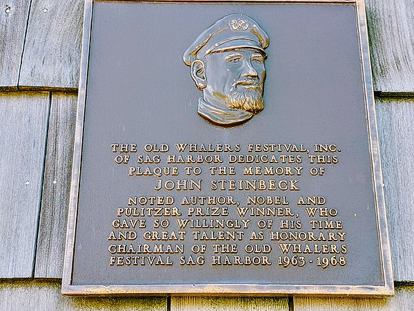 John Steinbeck plaque in Sag Harbor, N.Y. (20180916 151050)