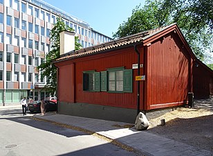 Den gamla kvarnstugan för kvarnen Finskan vid Kapellgränd 8.