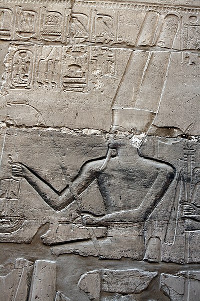 The god Amun in Karnak.