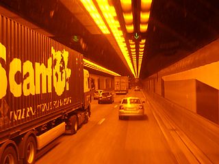 Kennedytunnel tunnel near Antwerp, Belgium