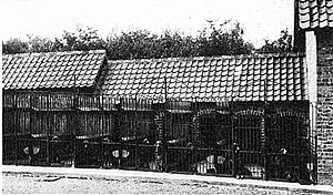 The kennels of Edwin Brough at Scalby Manor (then called Wyndyate) Kennels at Scalby Manor 1898.jpg