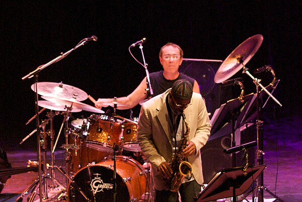 Colaiuta with Kenny Garrett in the Five Peace Band, 2008
