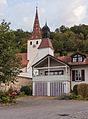 Kerktoren van Wehrkirche. Locatie Kinding Opper-Beieren Duitsland.