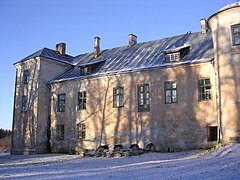 Het landhuis in de winter