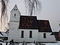 Church (with furnishings), churchyard with a war memorial for the fallen of the First World War