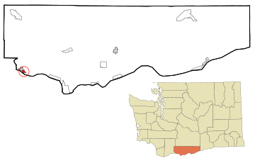 Fájl:Klickitat_County_Washington_Incorporated_and_Unincorporated_areas_Bingen_Highlighted.svg