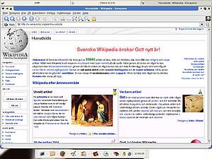 Svenskspråkiga Wikipedia med Konqueror