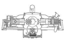 Krupp M305 4-cyl. aircooled Flat boxer-engine Krupp M305 motor schematic diagram.png