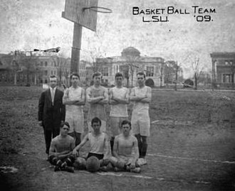 1909 LSU Basketball team at State Field LSU basketball team 1909.jpg