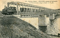 LV 126 - Environs d'Angers - PRUNIERS, commune de Bouchemaine - Le Pont de la ligne d'Angers à Candé.JPG