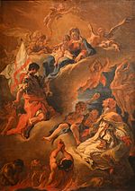 La Vergine intercede per le anime del Purgatorio, Sebastiano Ricci 001.JPG