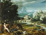 Unknown maker, Flemish, 16th centuryLandscape with Orpheus, 16th century, about 1570, Oil on panel35.6 x 45.7 cm (14 x 18 in.)The J. Paul Getty Museum, Los Angeles