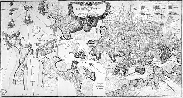 Carte des environs de Port-Louis et de « L'Orient »[12]