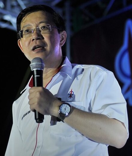 Lim giving a speech in 2013